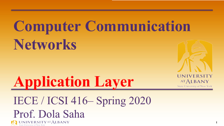 computer communication networks application layer