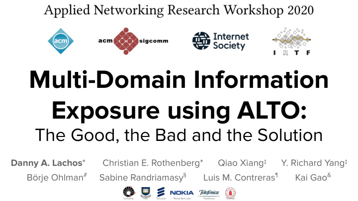 multi domain information exposure using alto