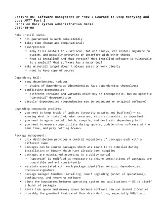 L  e  c  t  u  r  e  0  6  :  S  o  f  t  w  a  r  e  m  a  n  a  g  e  m  e  n  t  o  r    H  o