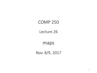 maps  Nov. 8/9, 2017  1  Map  (Mathematics)  codomain  domain  A  map  is a set of