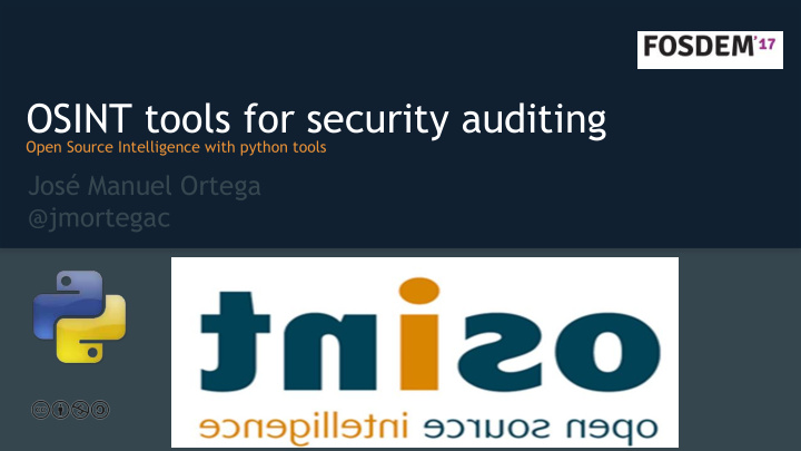 osint tools for security auditing