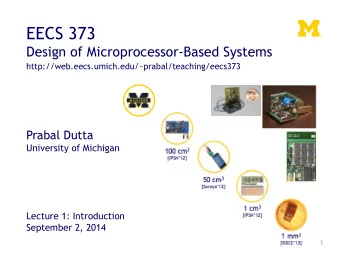 EECS 373  Design of Microprocessor-Based Systems