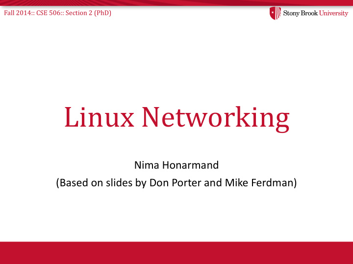 linux networking