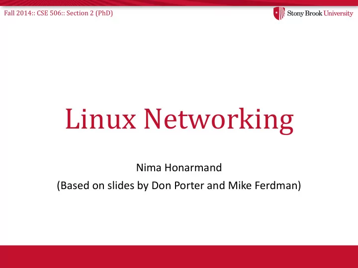 linux networking