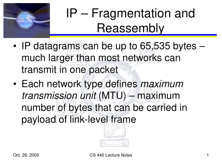 ip fragmentation and reassembly