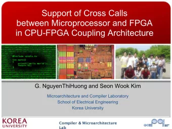 Support of Cross Calls  between Microprocessor and FPGA  in CPU-FPGA Coupling Architecture  G.