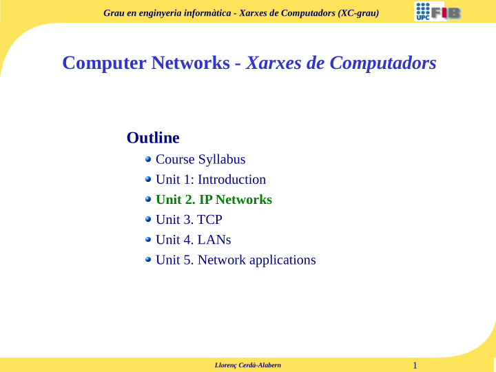 computer networks xarxes de computadors