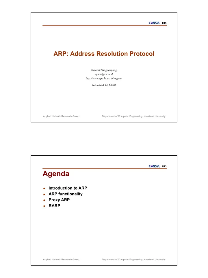 agenda