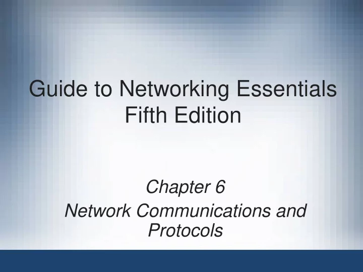 guide to networking essentials fifth edition