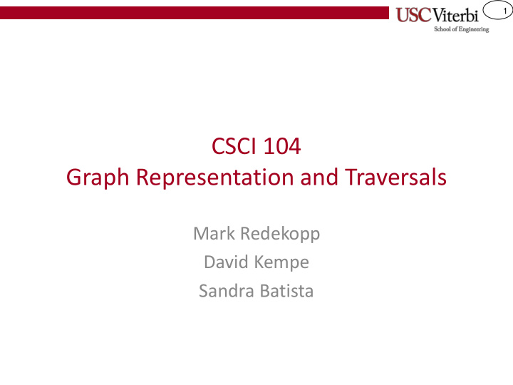 graph representation and traversals