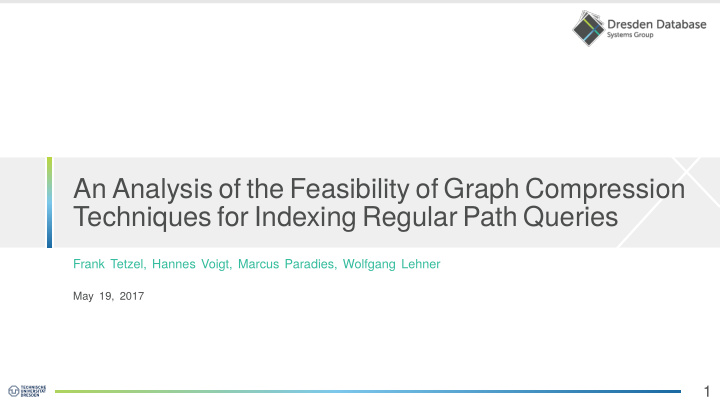 an analysis of the feasibility of graph compression