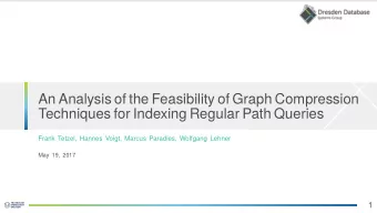 An Analysis of the Feasibility of Graph Compression  Techniques for Indexing Regular Path Queries