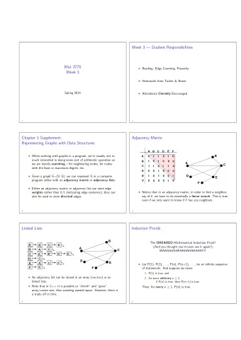 Week 3  Student Responsibilities  Mat 3770  Reading: Edge Counting, Planarity  Week 3