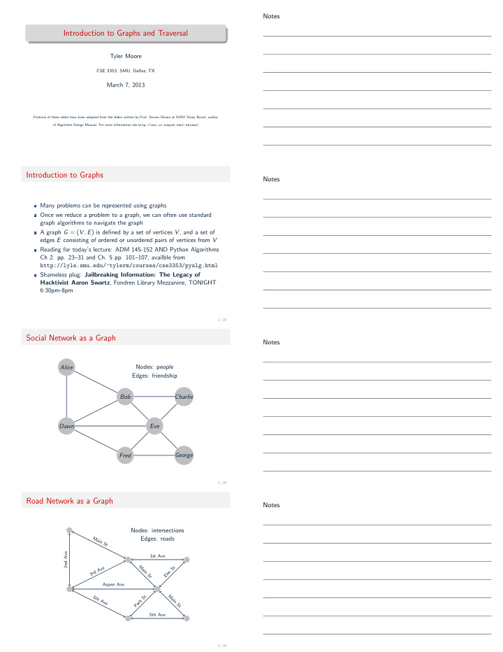 introduction to graphs and traversal