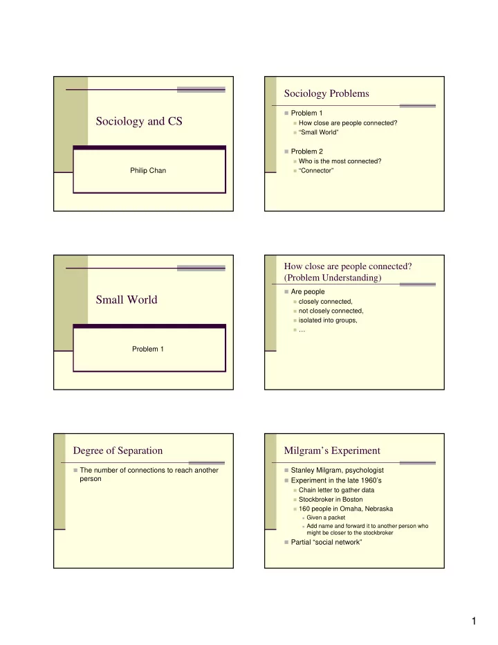 sociology and cs