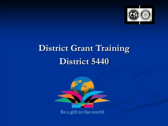 District Grant Training  District 5440  Introductions  Jim  Epstein  Fort Collins  Rotary Club