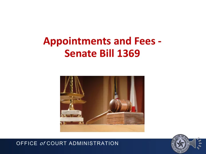 appointments and fees