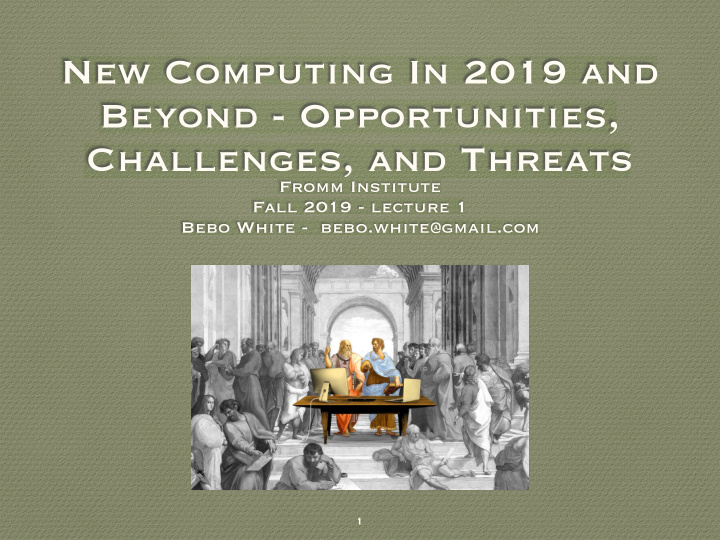 new computing in 2019 and beyond opportunities challenges