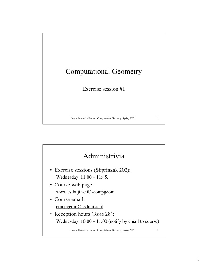 computational geometry