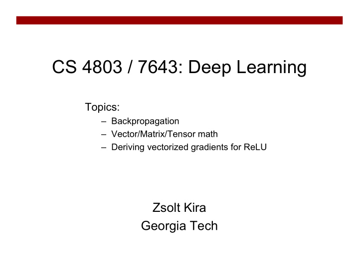 cs 4803 7643 deep learning