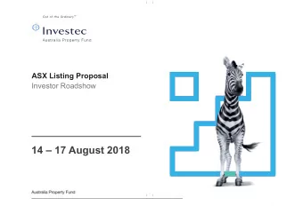 Overview of the  ASX Listing  Proposal  2  The ASX Listing Proposal  Comprises the listing of the