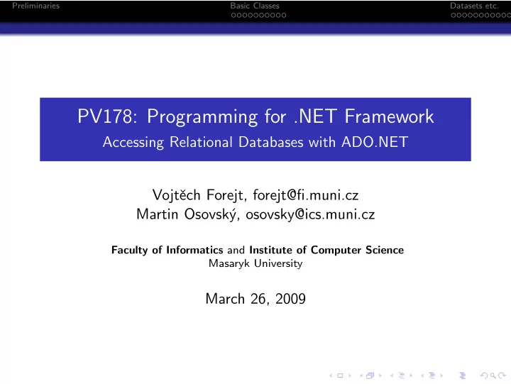 pv178 programming for net framework