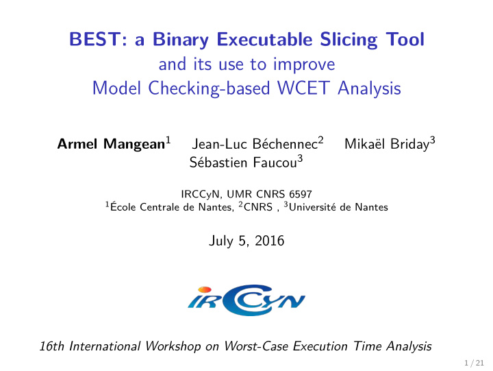 best a binary executable slicing tool and its use to