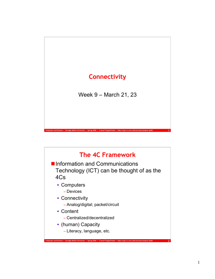 connectivity connectivity