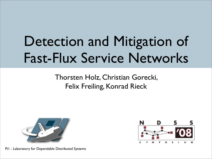 detection and mitigation of fast flux service networks