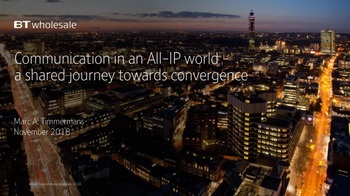 communication in an all ip world a shared journey towards