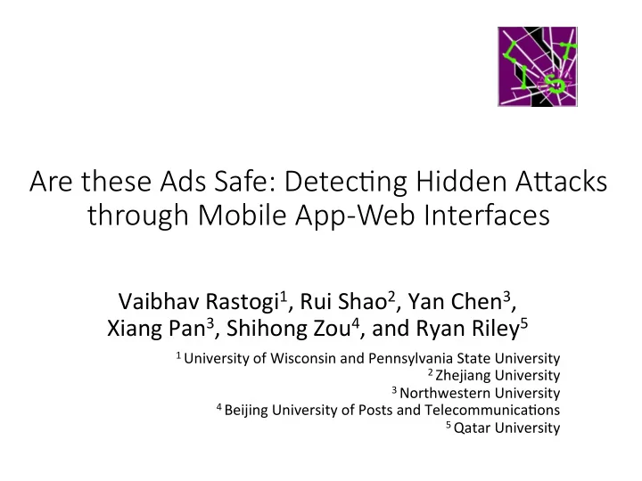 are these ads safe detec ng hidden a4acks through mobile