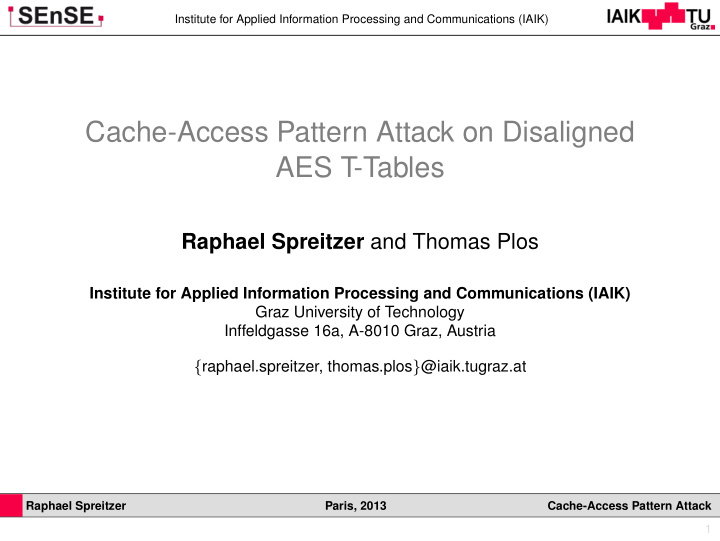 cache access pattern attack on disaligned aes t tables