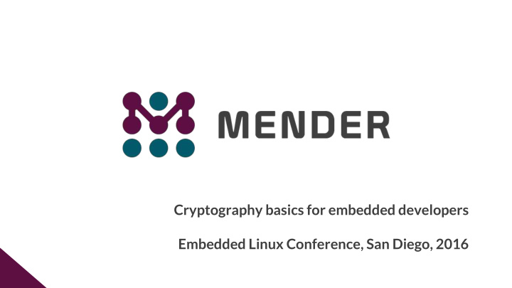 cryptography basics for embedded developers embedded