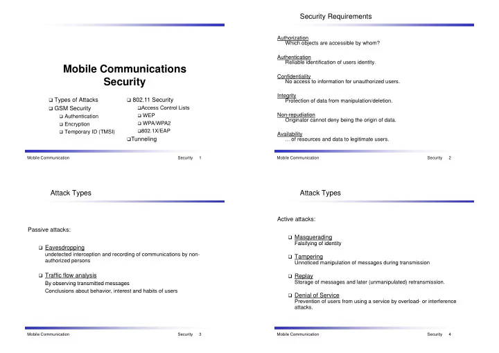 mobile communications mobile communications