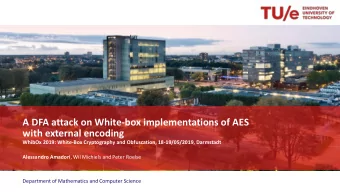 A DFA attack on White-box implementations of AES  with external encoding  WhibOx 2019: White-Box