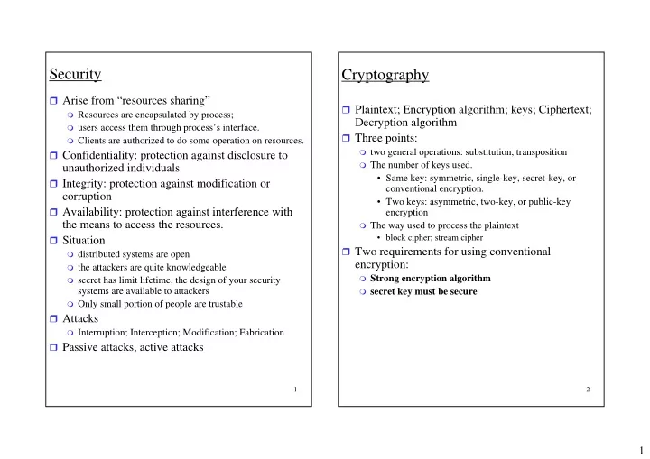 security cryptography