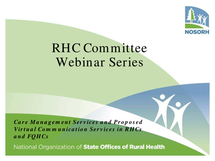 rhc committee webinar series