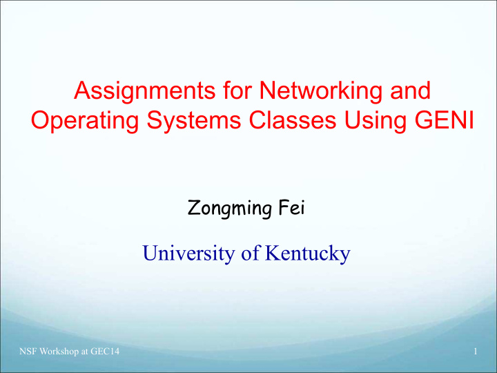 assignments for networking and operating systems classes