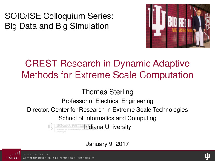 crest research in dynamic adaptive methods for extreme