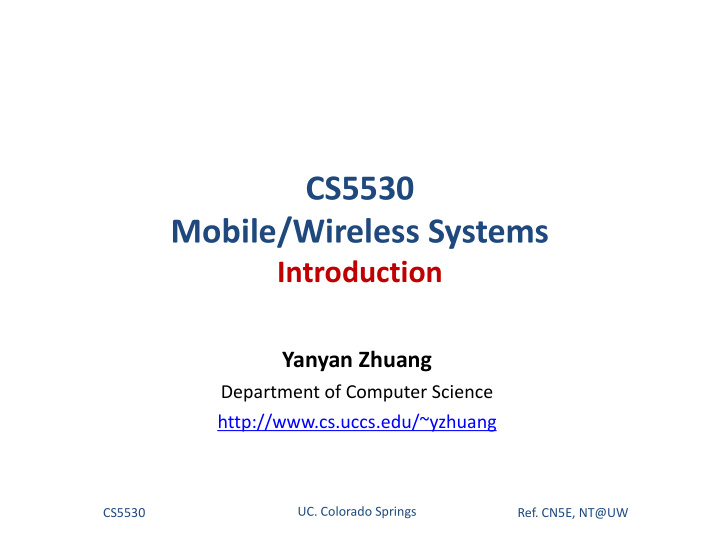 cs5530 mobile wireless systems