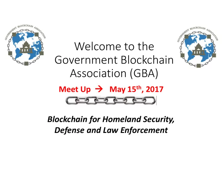 welcome to the government blockchain association gba