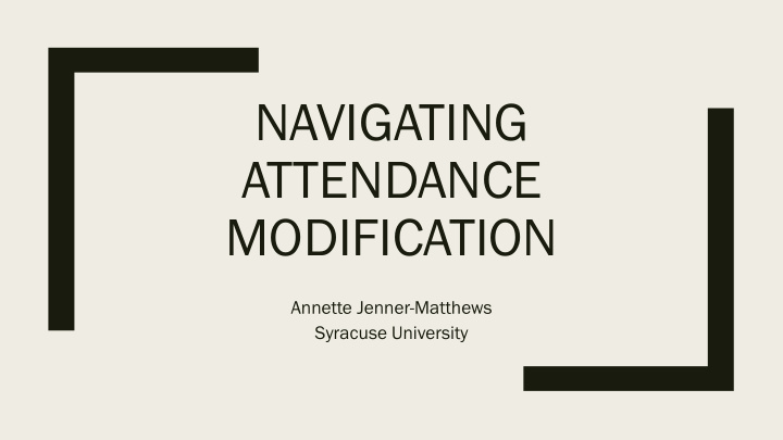 attendance modification