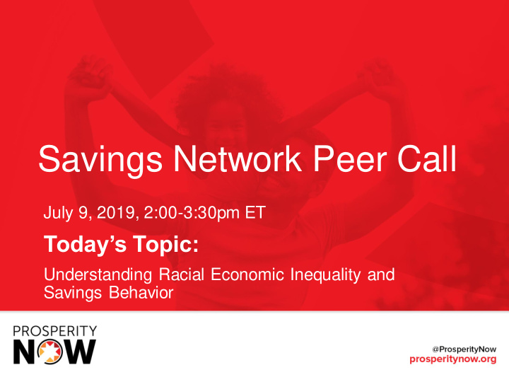 savings network peer call