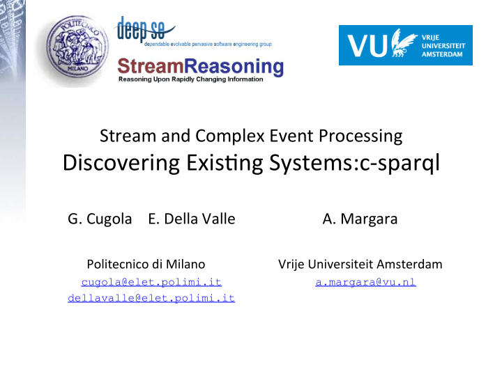 discovering exis7ng systems c sparql