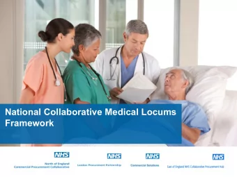 National Collaborative Medical Locums  Framework  Introductions  The Agenda  About NHS