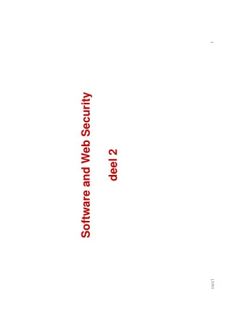 Software and Web Security  deel 2  deel 2  sws1  Software and Web Security - 1 &amp; 2  y Software