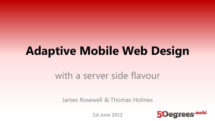 adaptive mobile web design