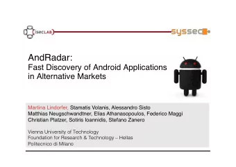 AndRadar:  Fast Discovery of Android Applications  in Alternative Markets