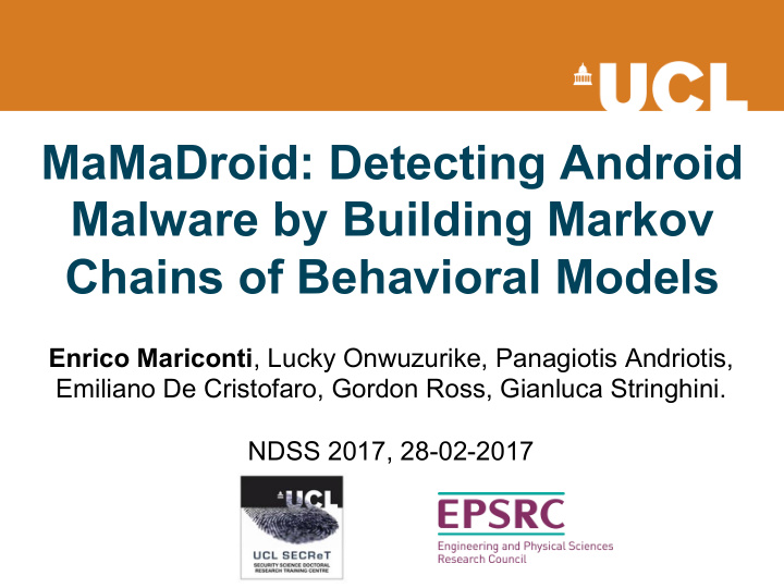 mamadroid detecting android malware by building markov