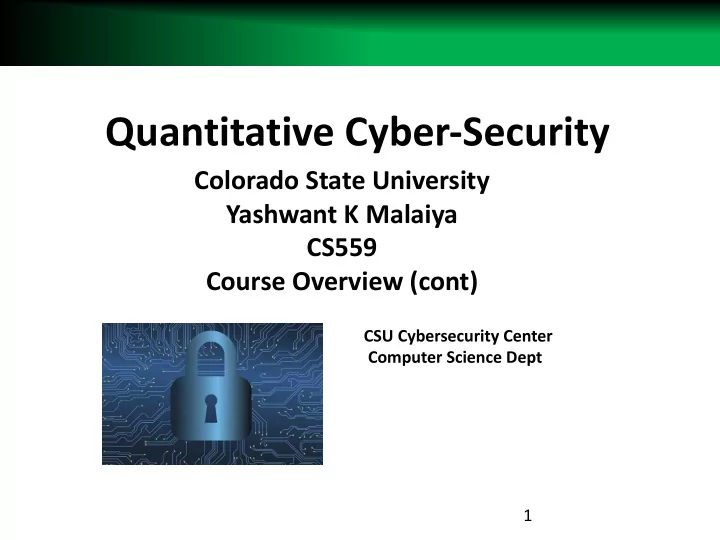quantitative cyber security